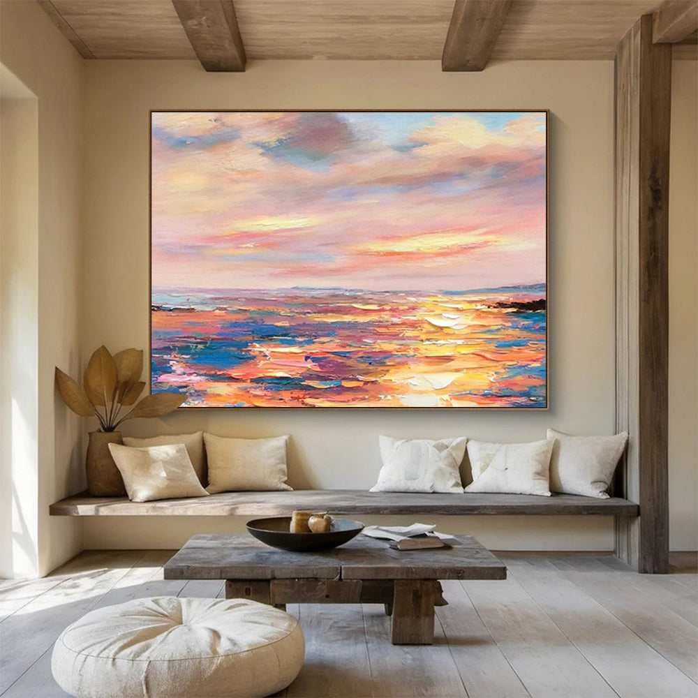 beach sea sunset abstract design 6